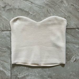 Zara Strapless knit crop top